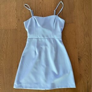 French Connection whisper tie back sweetheart dress, light blue